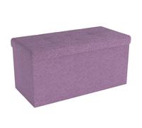 Foldable Ottoman 76x38x38 cm Seat Cube Storage Box Storage Space Foot Stool