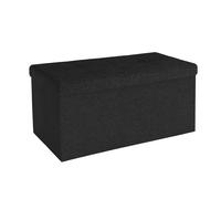 Foldable Ottoman 76x38x38 cm Seat Cube Storage Box Storage Space Foot Stool