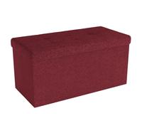 Foldable Ottoman 76x38x38 cm Seat Cube Storage Box Storage Space Foot Stool