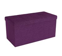 Foldable Ottoman 76x38x38 cm Seat Cube Storage Box Storage Space Foot Stool