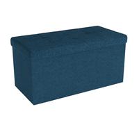 Foldable Ottoman 76x38x38 cm Seat Cube Storage Box Storage Space Foot Stool