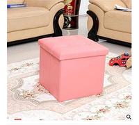 Foldable Ottoman Footrest with Storage - PU Leather Upholstered Padded Seat Stylish Square Footstool for Living Room Bedroom Home Decor Versatile & Space-Saving.