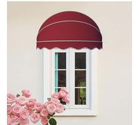 Foldable Outdoor Awning - Fixed Sun Shade Canopy with Galvanized Aluminum Frame for Decks Patios Balconies & Porches (Color-7 110CM) - Weather Resistant & UV Protection