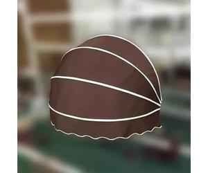 Foldable Outdoor Canopy UV & Water-Resistant Dome Shade Curved Roof Patio Cover for Windows Various Sizes (31in/80cm Brown) - Ultimate Sun Protection