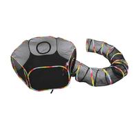 Foldable Outdoor Cat Tunnel Playpen Portable Safe Enclosure Black