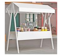 Foldable Outdoor Concession Stand with Wheels for Festivals and Markets, Portable Commercial Kiosk