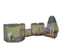 Foldable Outdoor Pet Enclosure, 6-in-1 Pop Up Playpen for Cats Dogs and Small Animals, Portable Mesh Tent for Safe Play