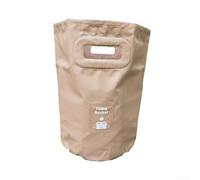 Foldable Outdoor Water Bucket with Reinforced PVC Mesh| Thickened Bottom & Integrated Handle for Camping| Hiking| Fishing| Picnic| Travel| Car Washing and Home(20L khaki)