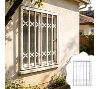 Foldable Outdoor Window Security Bar, Horizontal Sliding Extendable Windows Safety Bars with Locks, Custom Anti Burglar Security Balustrade(W32xH28in/80x70cm)