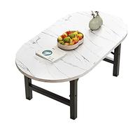 Foldable Oval Coffee Table for Living Room Japanese Dining Table with Seating Portable Picnic Table for Outdoor Use 100cm Color B Versatile Furniture for Bedrooms and Gatherings