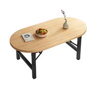 Foldable Oval Coffee Table Japanese Dining Table with Seating Portable Picnic Table for Living Room & Bedroom Outdoor Use 120cm (Color C) Versatile & Stylish