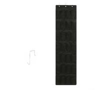 Foldable Over the Door Shoe Organizer with Multiple Pockets, Multi-Layer Hanging Storage Bag for Closet Entryway, Space Saving Shoe Rack Holder, Black White(28 grid Black)