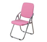Foldable Padded Chair with Backrest - Comfortable Metal Folding Chair for Office, Living Room, Study, or Balcony - Space-Saving Design for Relaxat & Extra Seating
