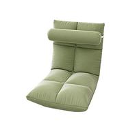 Foldable Padded Floor Chair for Gaming & Meditation, 5-Position Adjustable Backrest, Removable Cover, Perfect for Balcony & Bedroom, 113x52x14 cm, Green