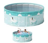 Foldable Paddling Pool For Kid, Non Inflatable Foldable Pool, Portable Kiddie Bathtub Swimming Accessories For Outdoor Games Baby Toddler Kids Dogs Beach Yard,Swimming Accessories Wading Bathtub