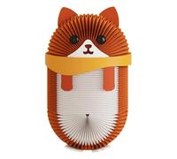 Foldable Paper Animal Doll Origami Toy, Kraft Paper 3D Foldable Creative Animal Decor with Leather and Felt Accents for Gift Home Decoration Collectible Display,Shiba Inu
