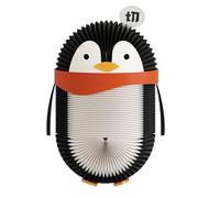 Foldable Paper Animal Doll Origami Toy, Kraft Paper 3D Foldable Creative Animal Decor with Leather and Felt Accents for Gift Home Decoration Collectible Display,Penguins