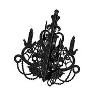 Foldable Paper Craft Halloween Candle Holder Wall Hanging Decorations Candle Holder Chandelier Ornament Home Party Decoration Paper Craft Candelabra Decoration