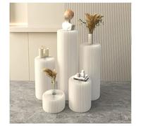 Foldable Paper Display Pedestals, Cylindrical Stands for Events, Ideal for Weddings, Galas, and Formal Occasions