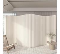 Foldable Paper Room Divider Screen - Portable Adjustable Partition for Commercial Spaces, Retail Store Displays, Office Decor & Window Showcase (White, L2mxH1.6mxW0.43m)