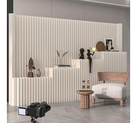 Foldable Paper Room Divider with Tiered Display Shelves,Portable Creative Space Partition for Jewelry,Handbags Artwork,Multi-Functional Organizer for Home,Office Public Areas (Four layers,H2m*L3m)