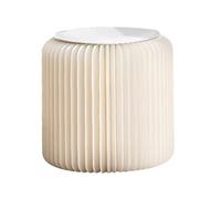 Foldable Paper Stool with PU Seat - Portable White Bench for Entrances Cafes & Footrests Lightweight & Space-Saving (36x44cm/14.2x17.32)