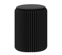 Foldable Paper StoolPortable Honeycomb Cardboard FurnitureModern Collapsible Seat with PU CushionLightweight Side TableBlack 17in (44CM) LoadBearing Design