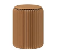 Foldable Paper StoolPortable Modern Honeycomb Cardboard SeatCollapsible Furniture with PU CushionLightweight Side Table for Home & Office Brown 20.5in/52CM