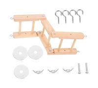 Foldable Parrot Ladder Natural Climbing for Macaws Small Pets Birdcage Accessory for Exercise Beak Claw Grinding Engaging Fun for Parrots