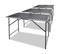 vidaXL Pasting Tables 3 pcs Foldable UK HOT