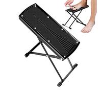 Foldable Pedicure Foot Rest - Adjustable Sturdy Pedicure Stand, Non-Slip Foot Stool | 6 Heights Black Pedicure Tool with 220lbs Bearing Load, Hydraulic Pedicure Tools for Men, Women