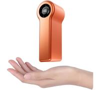 Foldable Personal Fan 100 Levels Adjustable Wind Power Foldable(Orange)