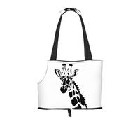 Foldable Pet Black and white giraffe Shoulder Bag - Portable Travel Carrier for Small Dogs&Cats, Waterproof with Safety Clip