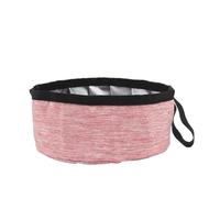 Foldable Pet Bowl Cloth,Travel Collapsible Cat Water Dish Outdoor Dog Folding Bowl(Pink,S)