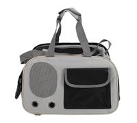 Foldable Pet Carrier Bag with Steel Wire Frame, Breathable Oxford Cloth Cat Dog Travel Handbag with Adjustable Strap for Outdoor Use, Lightweight and Compact Design (Black)