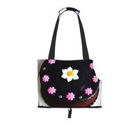 Foldable Pet Carrier, Black Chocolate Cake Print Dog Tote Bag, Portable Cat Shoulder Satchel, Small Animal Travel Handbag for Puppy & Kitten