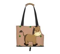 Foldable Pet Carrier, cartoon donkey Print Dog Tote Bag, Portable Cat Shoulder Satchel, Small Animal Travel Handbag for Puppy & Kitten