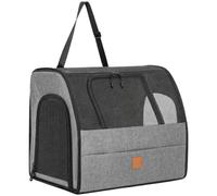 Foldable Pet Carrier Cat Carrier 47x42.5x38.5cm, Portable Soft Dog Cat | 3-Door, Car Safety, 47x42.5x38.5cm, Soft-Sided Travel Crate with 3-Door Access, Breathable Mesh, Machine-Washable,Car Safety