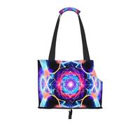 Foldable Pet Carrier, Four Dimensional Space Print Dog Tote Bag, Portable Cat Shoulder Satchel, Small Animal Travel Handbag for Puppy & Kitten