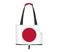 Foldable Pet Carrier, Japanese flag Print Dog Tote Bag, Portable Cat Shoulder Satchel, Small Animal Travel Handbag for Puppy & Kitten