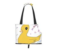 Foldable Pet Carrier, little yellow duck Print Dog Tote Bag, Portable Cat Shoulder Satchel, Small Animal Travel Handbag for Puppy & Kitten