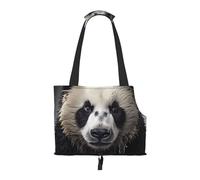 Foldable Pet Carrier, Panda in the water Print Dog Tote Bag, Portable Cat Shoulder Satchel, Small Animal Travel Handbag for Puppy & Kitten