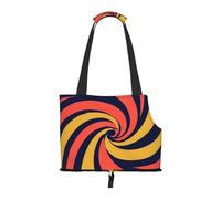 Foldable Pet Carrier & Shoulder Bag, Dynamic Spiral Pattern Print Pet Tote Bag Cat Travel Tote for Small Dogs, Puppy Transport, Portable Animal Handbag