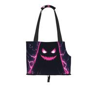 Foldable Pet Carrier & Shoulder Bag, ghostly with pink lightning Print Pet Tote Bag Cat Travel Tote for Small Dogs, Puppy Transport, Portable Animal Handbag