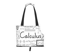 Foldable Pet Carrier & Shoulder Bag, Math Geometry Geek Calculus Print Pet Tote Bag Cat Travel Tote for Small Dogs, Puppy Transport, Portable Animal Handbag