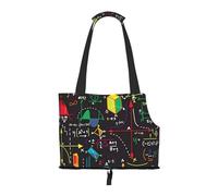 Foldable Pet Carrier & Shoulder Bag, math quiz Print Pet Tote Bag Cat Travel Tote for Small Dogs, Puppy Transport, Portable Animal Handbag