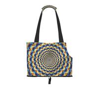 Foldable Pet Carrier & Shoulder Bag, spiral optical illusion gif Print Pet Tote Bag Cat Travel Tote for Small Dogs, Puppy Transport, Portable Animal Handbag