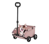 Foldable Pet Carrier - Small Dog Stroller, Portable Cat Carrier | Extraordinary Comfort Wheeled Pet Cart, 4 Wheel Foldable Pet Cart P