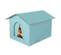Foldable Pet Cave - Outdoor Cat Tent House, Rainproof Winter Shelter | Waterproof All Season Insulated Kitten Cave, Warm Portable Bunny Bed Feral Cat Puppy Sleeping Nest For Patio Backyard Camping