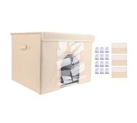 Foldable Pet House with Ice Packs, Cooling Cat Cave for Indoor Use, Portable Foldable Pet Cooling House with Transparent Curtain and Hanging Bags for Cats up to 10kg (Khaki)